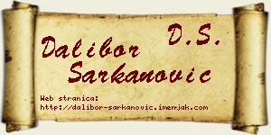 Dalibor Šarkanović vizit kartica